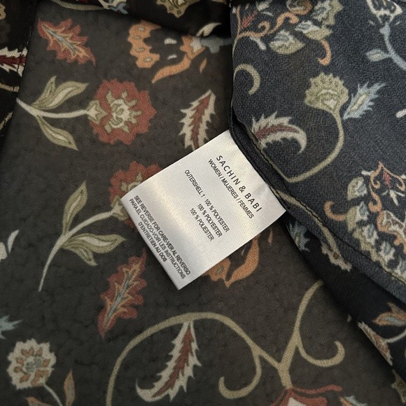 Sachin & Babi Women's Dylan Printed Cutwork Top Blouse Size XS Floral Boho - Picture 10 of 10